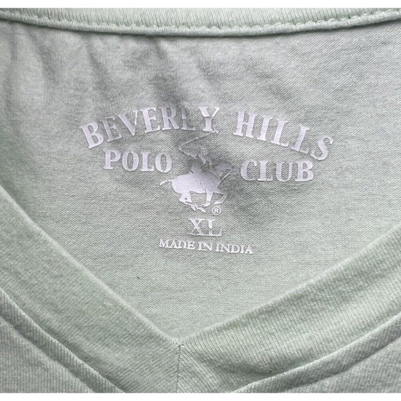Beverly Hills Polo Club Aquamarine Women's XL Rhinestone Logo T-shirt - Picture 6 of 6